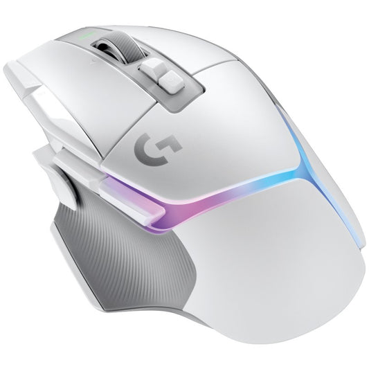 Logitech G G502 X PLUS. Desna. Optička. RF bežična. 25600 DPI. Bijela.