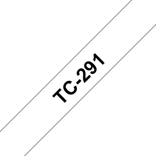 Brother TC-291. Crna na bijeloj podlozi. TC. Japan. 5 godina. Brother. P-touch PT8E. PT500. PT2000. PT3000. PT5000