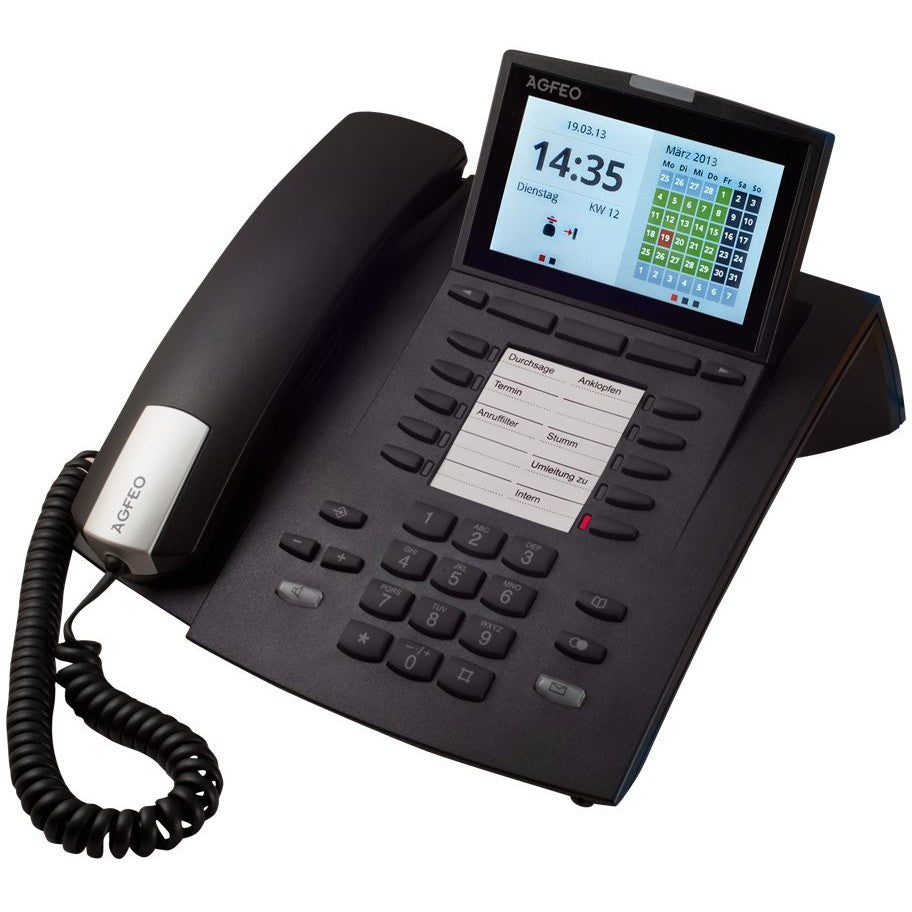 AGFEO ST 45 IP. IP telefon. Crni. Žični telefon. 1000 unosa. Digitalni. LCD.