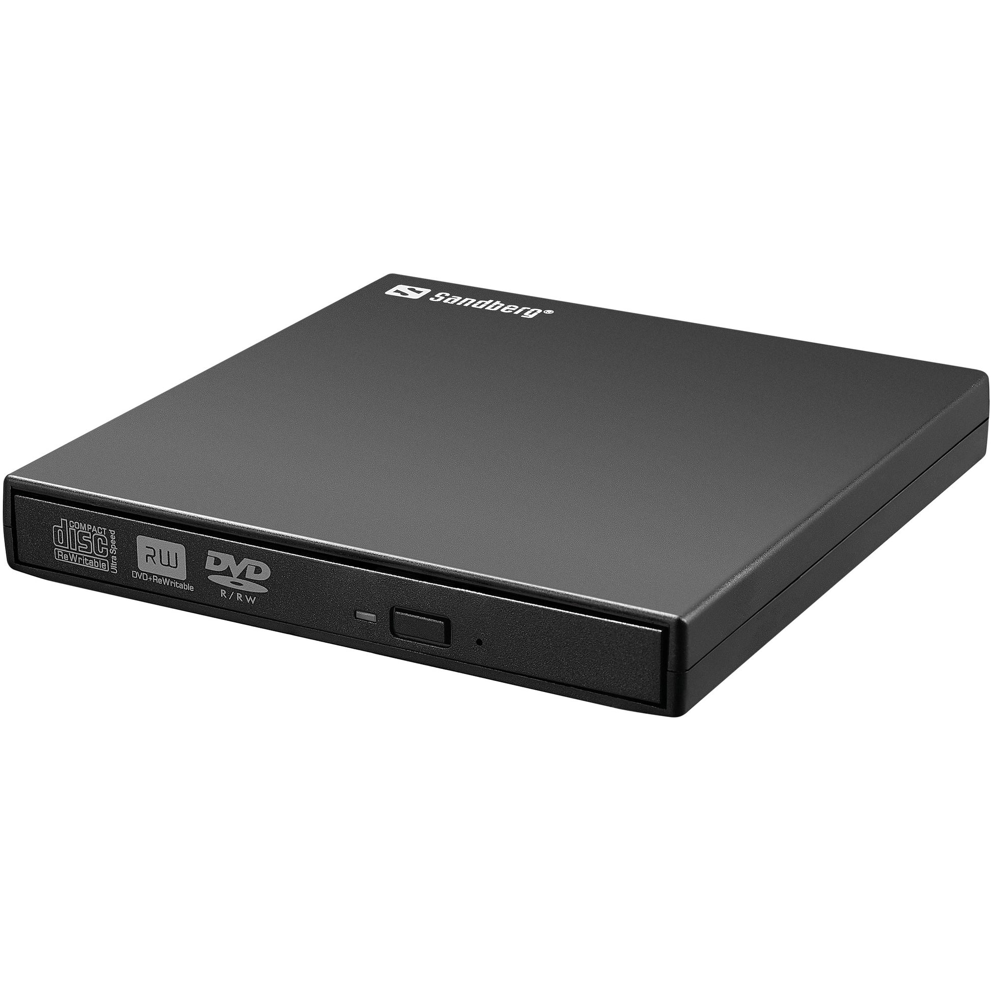 Sandberg USB Mini DVD snimač. Crni. Desktop/Laptop. DVD Super Multi. USB 2.0. CD-R. CD-ROM. CD-RW. DVD-R. DVD-ROM. DVD-RW. 24x