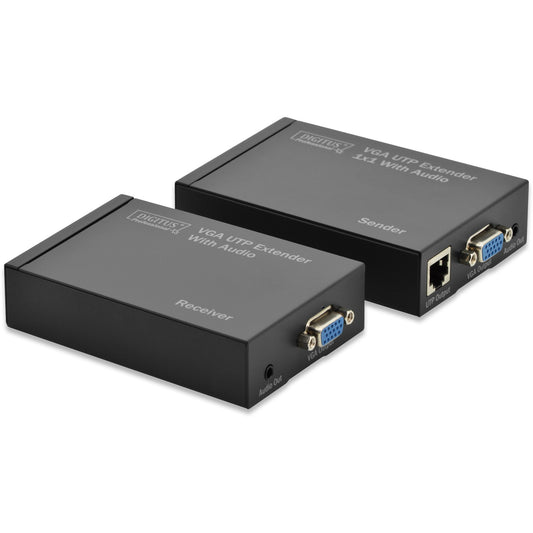 Digitus VGA-UTP set produživača. 1920x1200 piksela. AV predajnik i prijemnik. 300 m