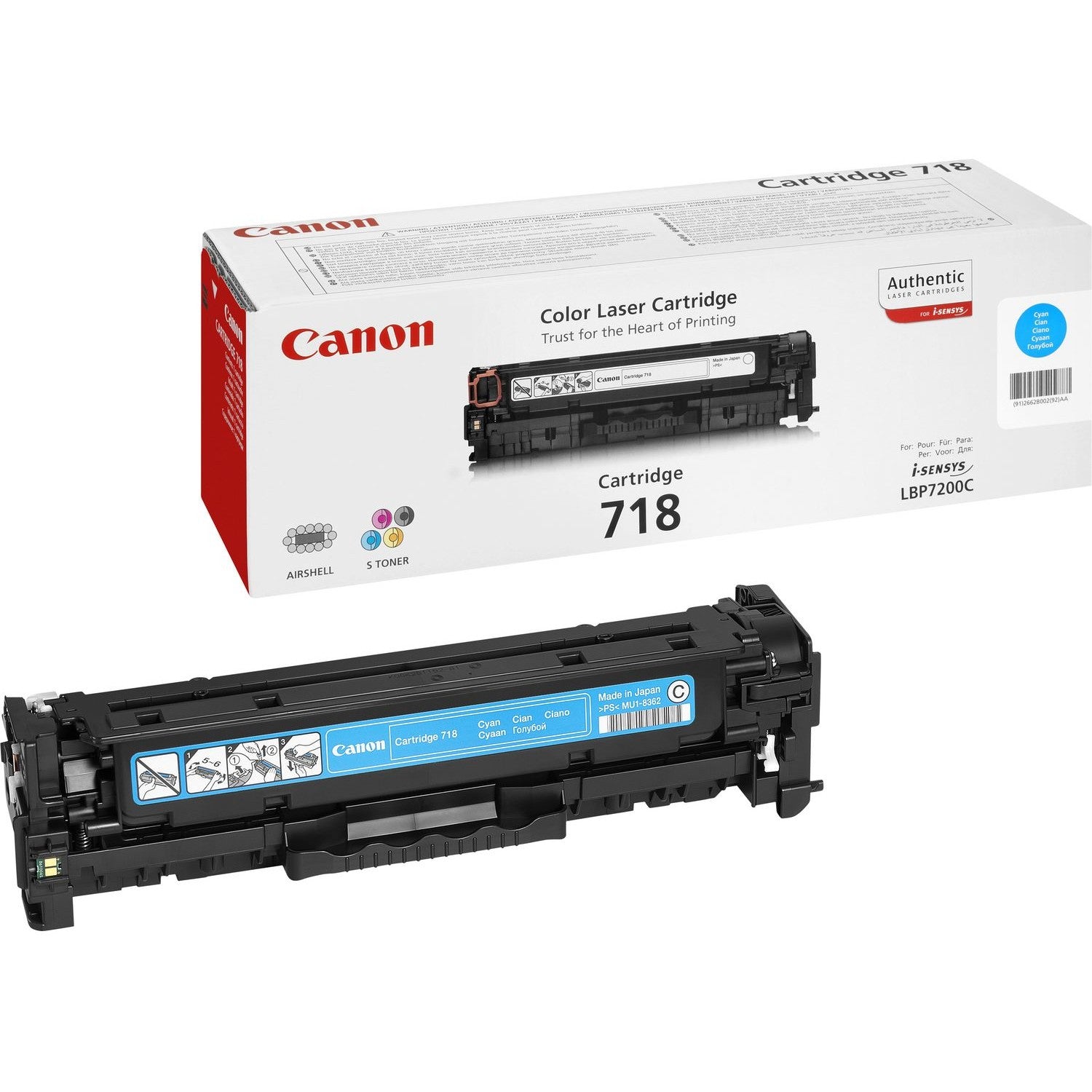 Canon CRG-718 C. 2900 stranica. Cijan. 1 komad.