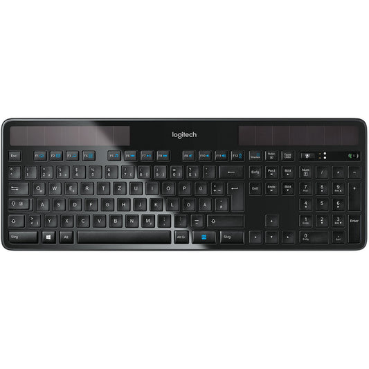 Logitech K750. Puna veličina (100%). Bežični. RF bežični. QWERTY. Grafit.