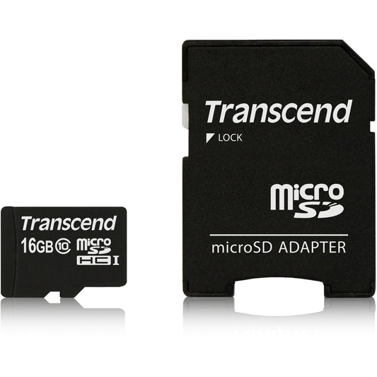 Transcend TS16GUSDHC10. 16 GB. MicroSDHC. Klasa 10. NAND. 90 MB/s. Crna.