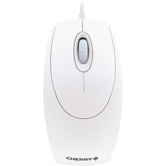CHERRY WHEELMOUSE OPTIČKI Žični miš. Bijelo/sivi. PS/2/USB. Za liječnike i dekstre. Optički. USB Tip-A. 1000 DPI. Bijeli