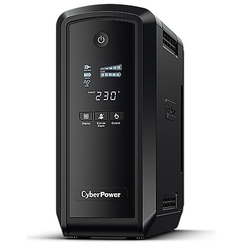 CyberPower CP900EPFCLCD Linijsko-interaktivni UPS 900VA/540W čisti sinusni val. AVR. LCD. USB (HID). RS232. RJ45 LAN zaštita. Izlaz (6) Schuko. Standby (offline). 0.9kVA. 540 W. Čisti sinusni val. 170V. 270V