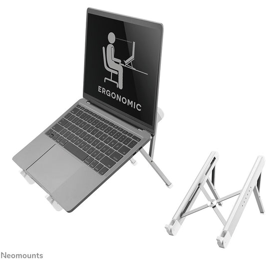 Neomounts NSLS010 Držač za laptop 11-17" - Sklopivi - Kompaktni - Univerzalni. Postolje za laptop. Srebrno. Aluminij. 27,9 cm (11"). 43,2 cm (17"). 279,4 - 431,8 mm (11 - 17")