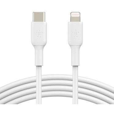 Belkin CAA003BT1MWH. 1 m. Lightning. USB C. Muški. Muški. Bijeli.