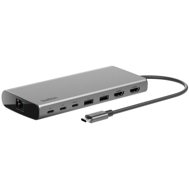 Belkin INC015BTSGY-CZ. Žični. USB 3.2 Gen 1 (3.1 Gen 1) Type-C. 100 W. 1.4/2.0. 1000 Mbps. Aluminij.