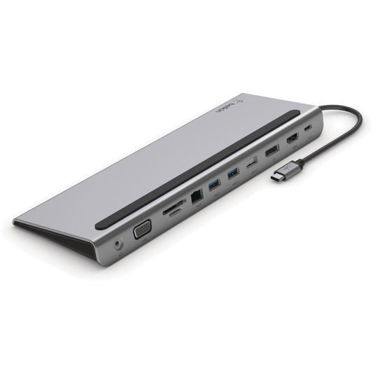 Belkin INC004BTSGY. Žični. USB 3.2 Gen 1 (3.1 Gen 1) Type-C. 100 W. 3,5 mm. 1000 Mbps. Crna. Siva.