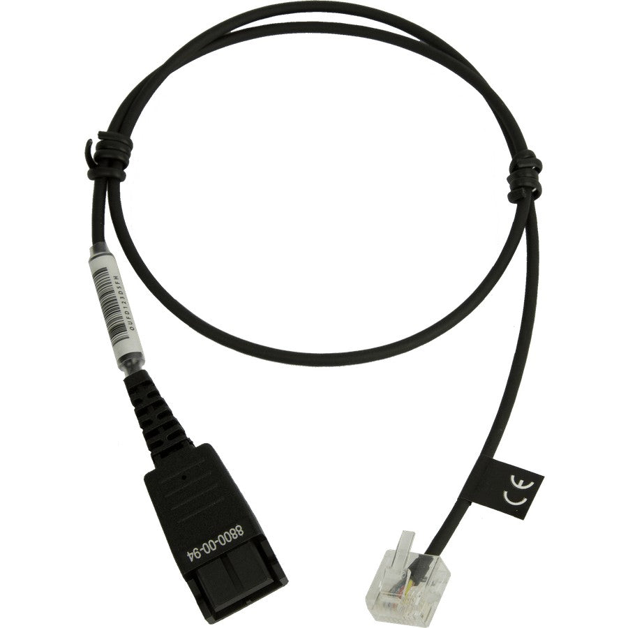 Jabra 8800-00-94. Kabl. Prozirni. Crni.