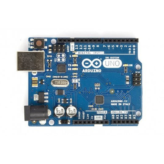Arduino UNO SMD Rev3. ATmega328. 16MHz. 0.032MB. 2KB. 1KB. Arduino