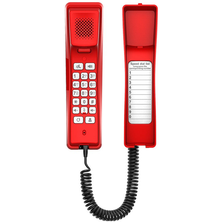 Fanvil H2U-R. IP telefon. Crveni. Žični telefon. Montaža za sto/zid. U opsegu. Izvan opsega. SIP informacije. 2 linije.