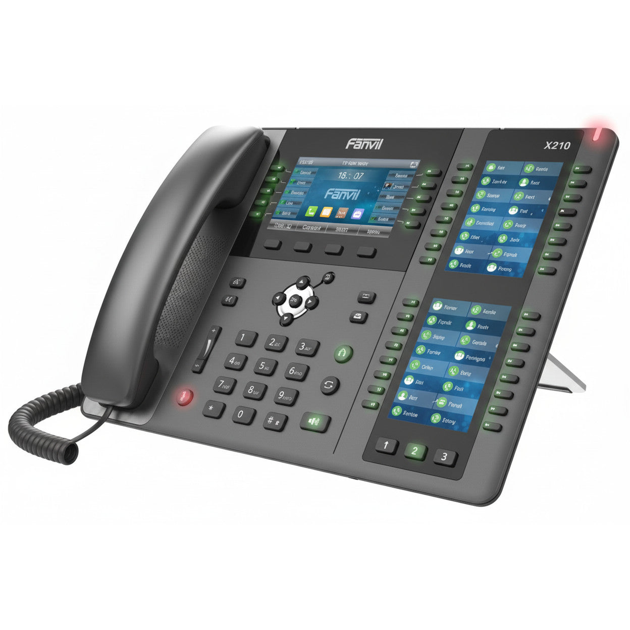 Fanvil X210 V2. IP telefon. Crni. Žični telefon. Montaža za sto/zid. 20 linija. 2000 unosa.