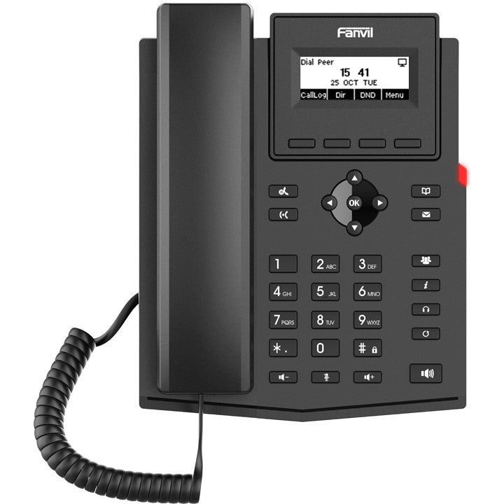 Fanvil X301W. IP telefon. Crni. Žični telefon. Za montažu na sto/zid. Linux. U opsegu. Van opsega. SIP informacije.