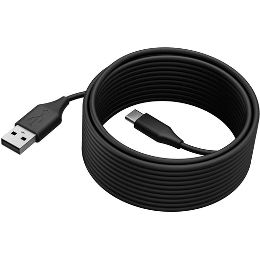 Jabra PanaCast 50 USB kabel. 5 m. USB C. USB A. USB 2.0. Crni