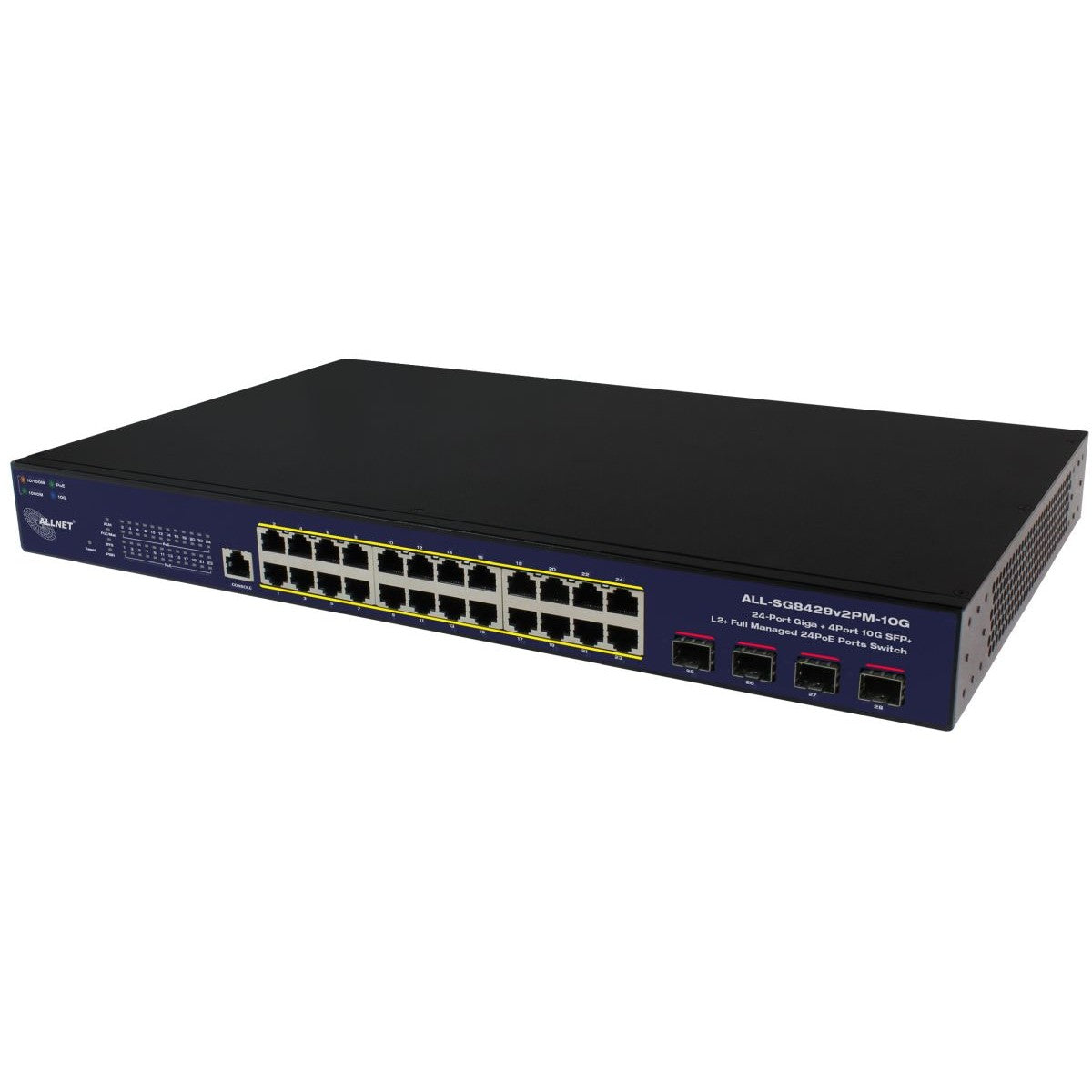 ALLNET 213130. Upravljani. L2. Gigabit Ethernet (10/100/1000). Puni dupleks. Napajanje preko Etherneta (PoE). Ugradnja u rack