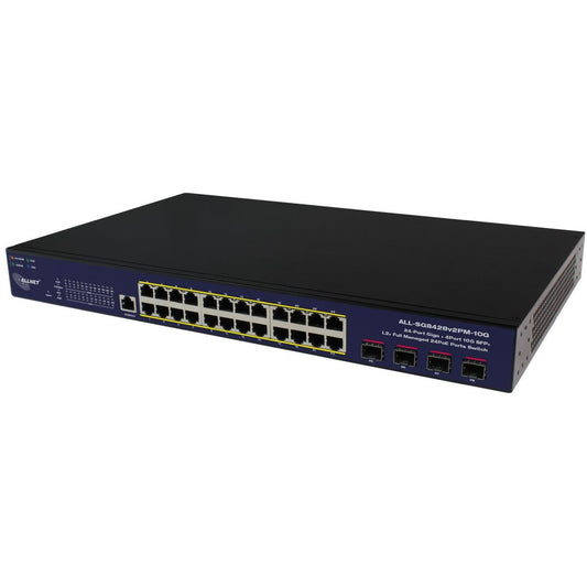 ALLNET 213130. Upravljani. L2. Gigabit Ethernet (10/100/1000). Puni dupleks. Napajanje preko Etherneta (PoE). Ugradnja u rack