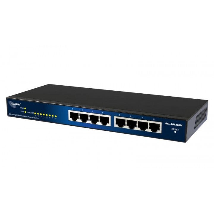 ALLNET 112533. Upravljani. Sloj 2. Gigabit Ethernet (10/100/1000). Puni dupleks. Montaža na zid.