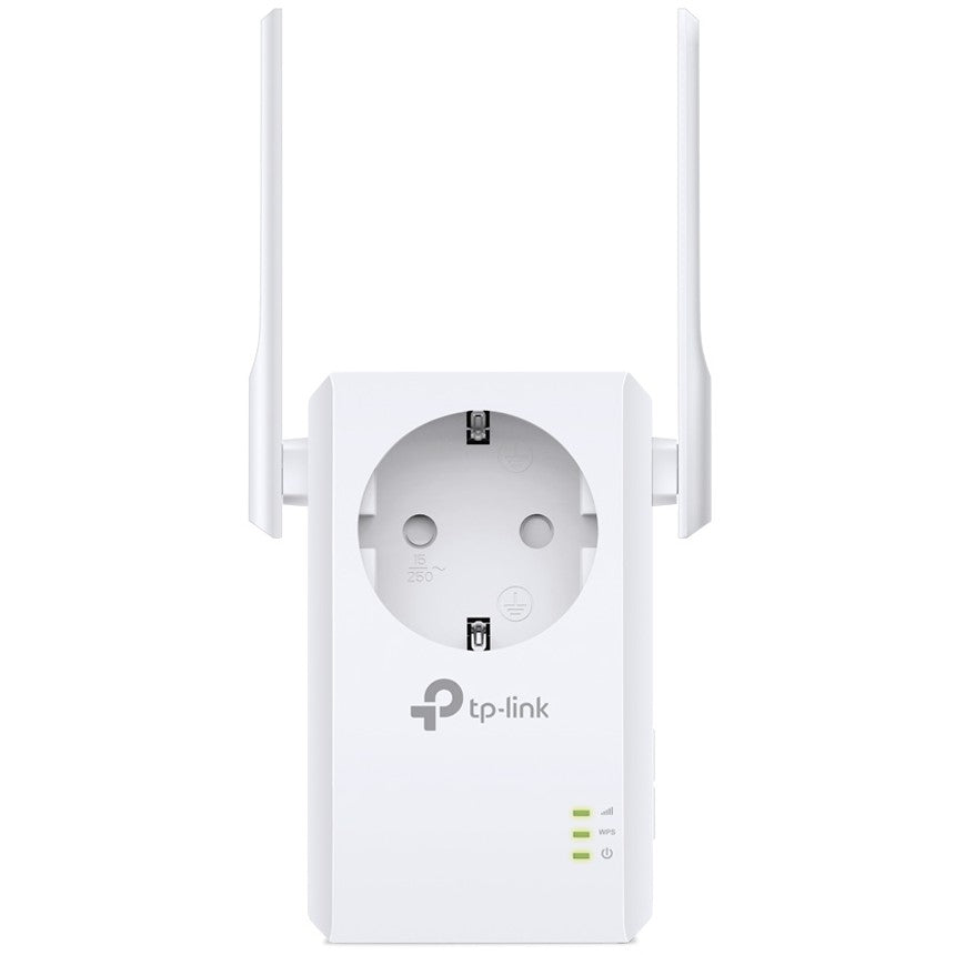 TP-Link 300 Mbit/s WiFi repetitor sa integrisanom utičnicom. 300 Mbps. IEEE 802.11b. IEEE 802.11g. IEEE 802.11n. IEEE 802.3. IEEE 802.3u. Brzi Ethernet. 10.100 Mbps. Wi-Fi 4 (802.11n). 802.11b. 802.11g. Wi-Fi 4 (802.11n)
