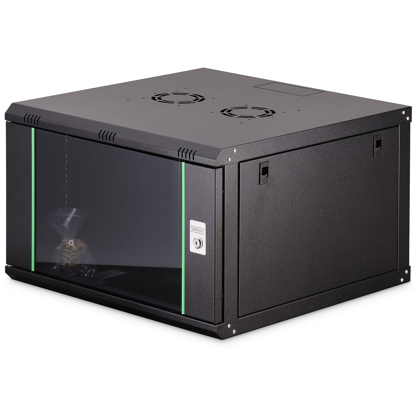 Digitus Dynamic Basic Series zidno kućište - 600x600 mm (ŠxV). Zidna polica. 7U. 60 kg. Zaključava se. 24 kg. Crna.