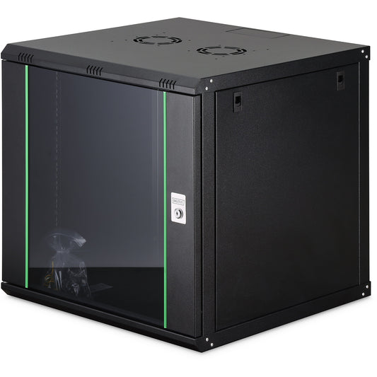Digitus Dynamic Basic Series zidno kućište - 600x600 mm (ŠxV). Zidna polica. 12U. 60 kg. Zaključava se. 29 kg. Crna.