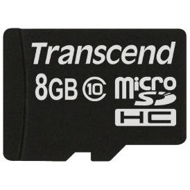 Transcend TS8GUSDC10. 8GB. MicroSDHC. Klasa 10. NAND. 90MB/s. Crna.