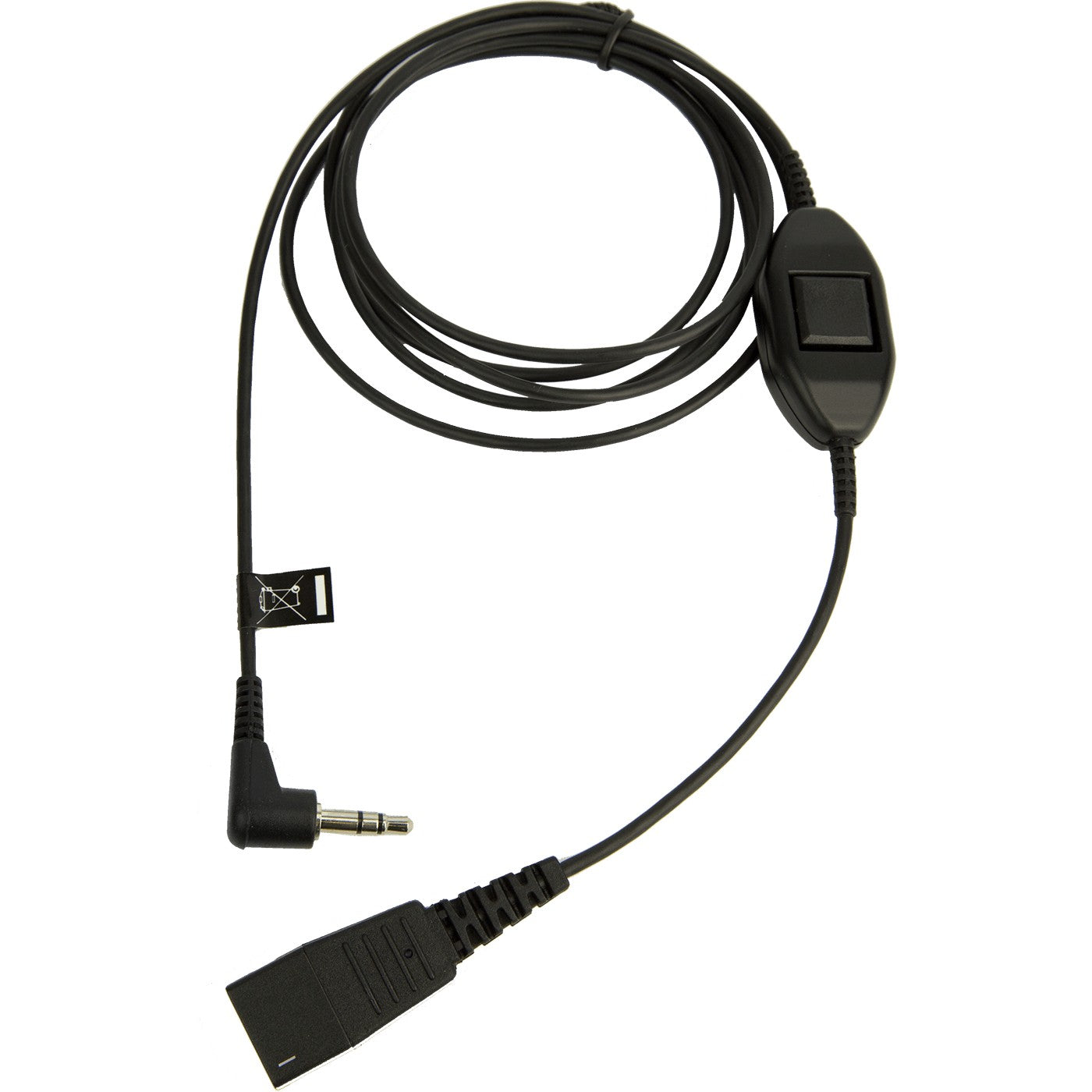 Jabra kabl za brzo isključivanje (QD) na 3,5 mm priključak za Alcatel. QD. Muški. 3,5 mm. Muški. 0,5 m. Crni.