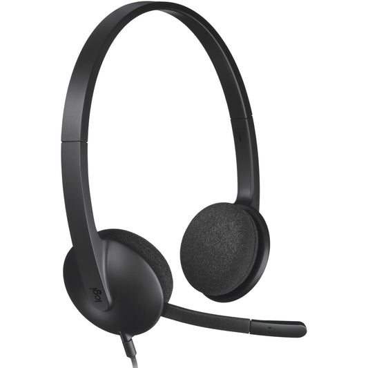 Logitech 981-000475. Žični. Kancelarija/Pozivni centar. 20 - 20000 Hz. 100 g. Slušalice. Crne.