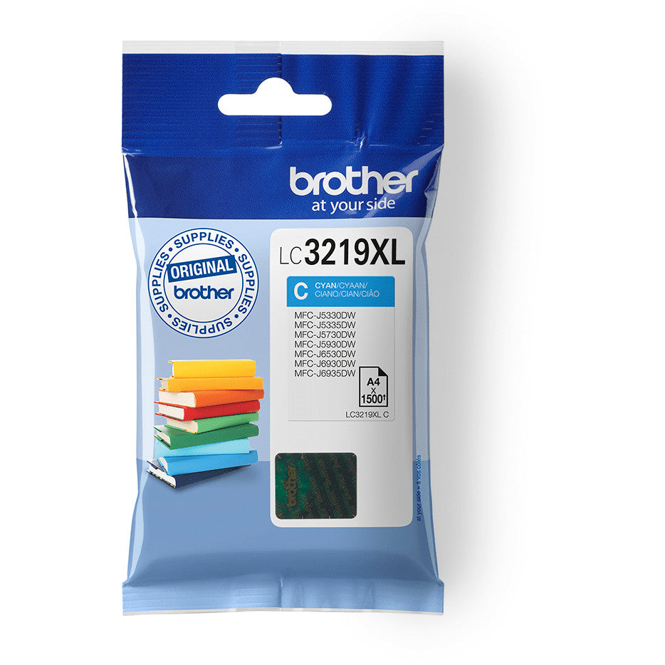Brother LC3219XLC. Visok (XL) kapacitet. Cijan. Tinta na bazi pigmenta. 1 komad. 1500 stranica. Pojedinačno pakovanje.