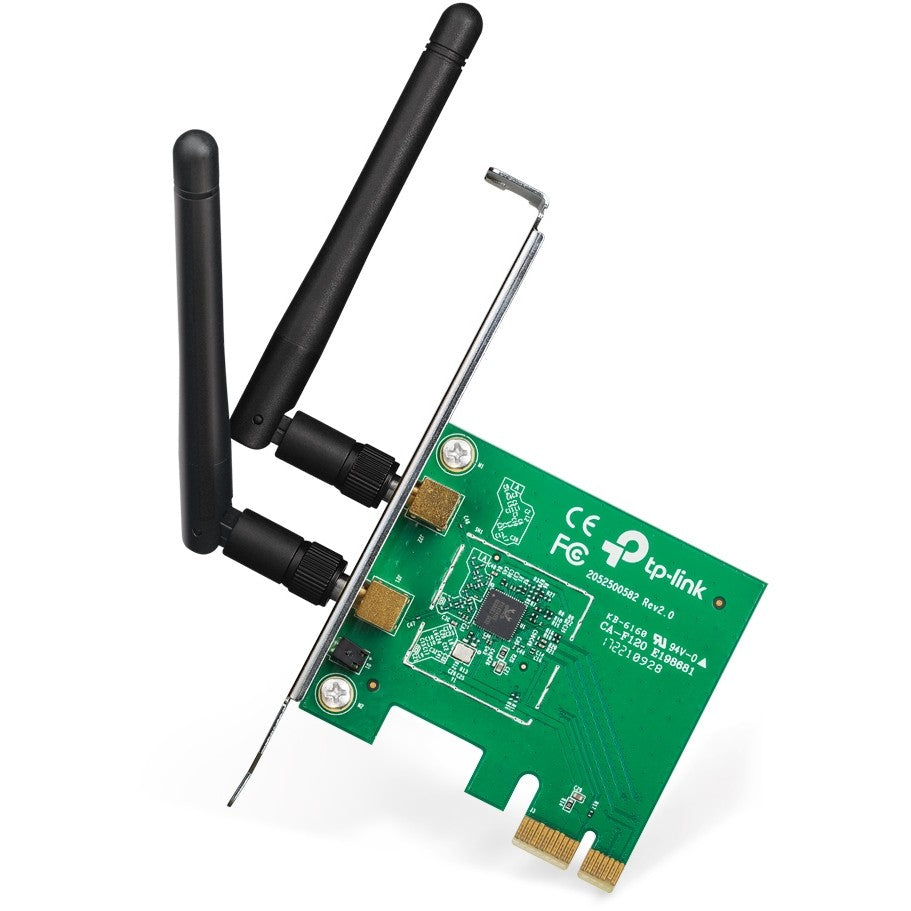 TP-Link 300 Mbps Wi-Fi PCI Express adapter. Ugrađen. Bežični. PCI Express. Wi-Fi. 300 Mbps. Zelen.