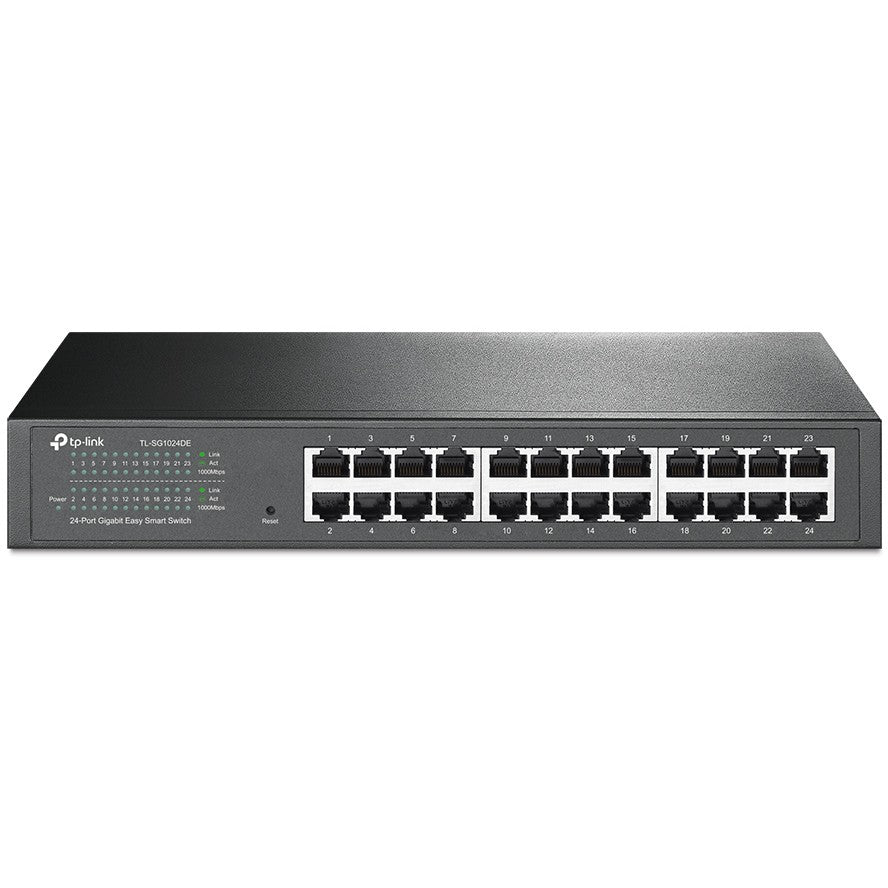 TP-Link 24-portni gigabitni Easy Smart prekidač. Upravljani. L2. Gigabit Ethernet (10/100/1000). Montaža u rack. 1U