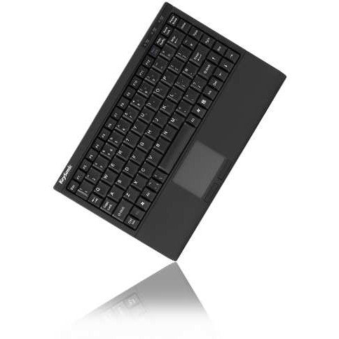 KeySonic ACK-540U+ (DE) Mini tastatura. SoftSkin crna. Pametni touchpad. USB. Crna. Mini. Žičan. USB. Membranski prekidači. QWERTZ. Crna.