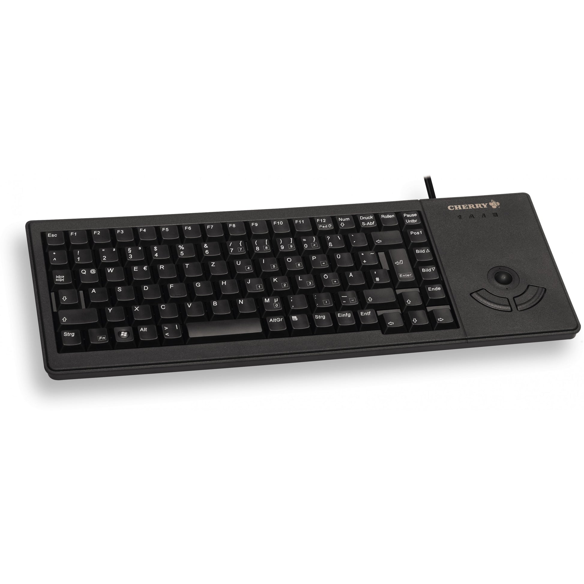 CHERRY XS G84-5400 Žičana tastatura sa TRACKBALL-om. USB. Crna (QWERTZ - DE). Puna veličina (100%). Žičana. USB. QWERTZ. Crna.