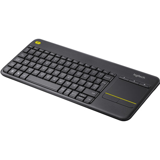 Logitech K400 Plus. Mini. Bežični. RF bežični. QWERTY. Crna.