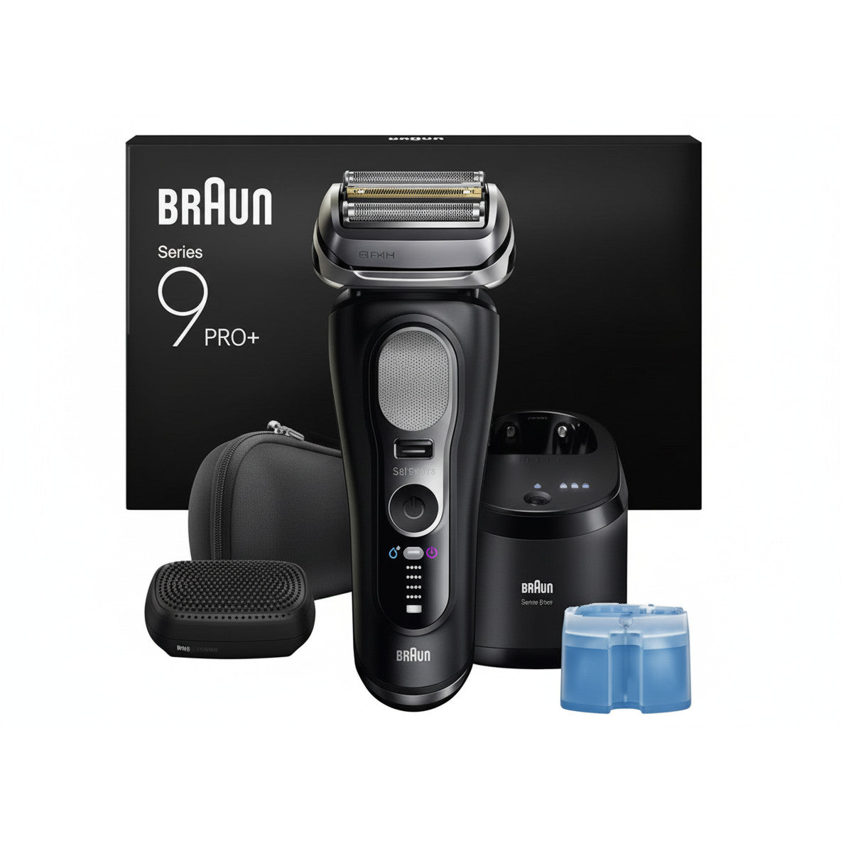 Braun Series 9 Pro+ 9575cc Wet & Dry. Strugač za foliju. Metalik. Baterija. Litijum-jonska (Li-ion). 90 min. Kutija