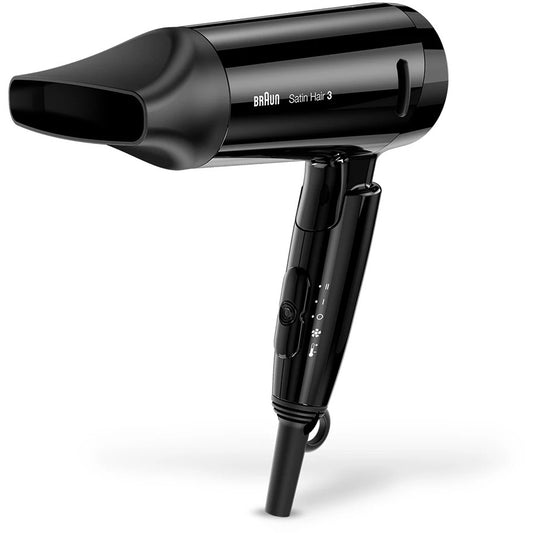 Braun Satin Hair 3 HD350. Crna. Jednobojna. Omča za vješanje. Klizač. 1600 W. 1 komad.