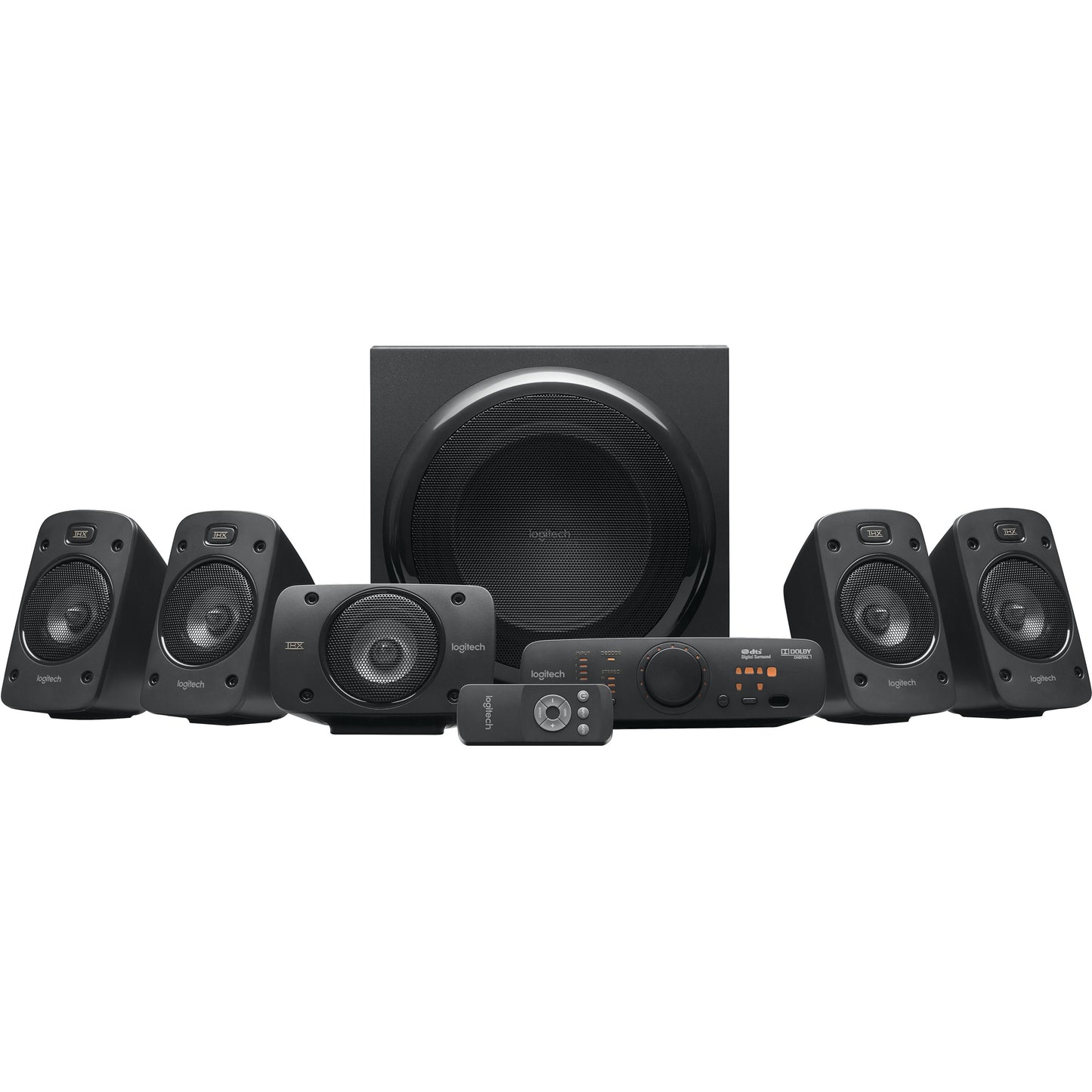 Logitech 980-000468. 5.1 kanala. 500 W. Univerzalni. Crna. 1000 W. IR.