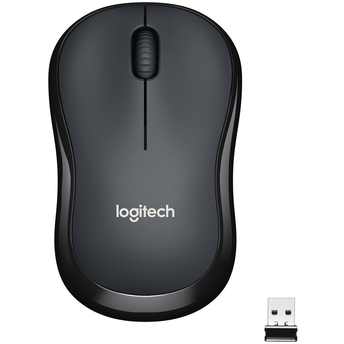 Logitech M220 tihi. Za dekstre. Optički. Bežični RF. 1000 DPI. Antracit.