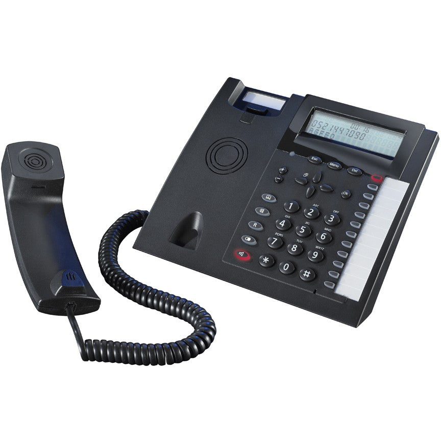 AGFEO T 18. Analogni telefon. Hands-free funkcija. 99 unosa. Crni.