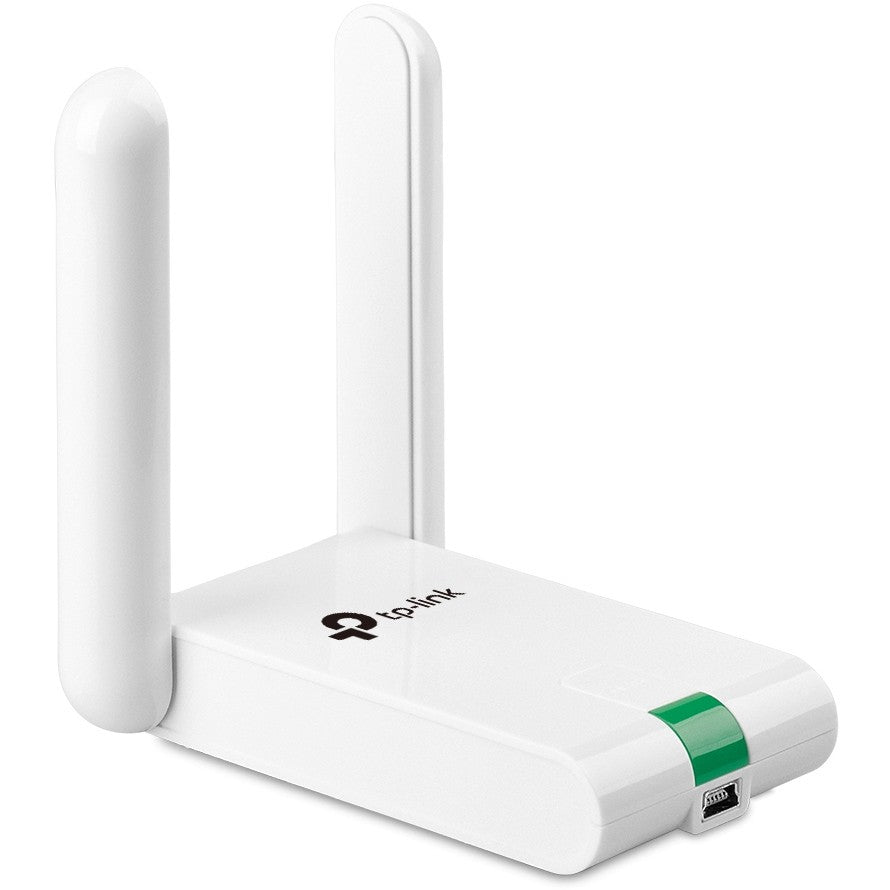 TP-Link 300 Mbps Wi-Fi USB adapter visokog pojačanja. Bežični. Mini-USB. Wi-Fi. Wi-Fi 4 (802.11n). 300 Mbps. Bijeli