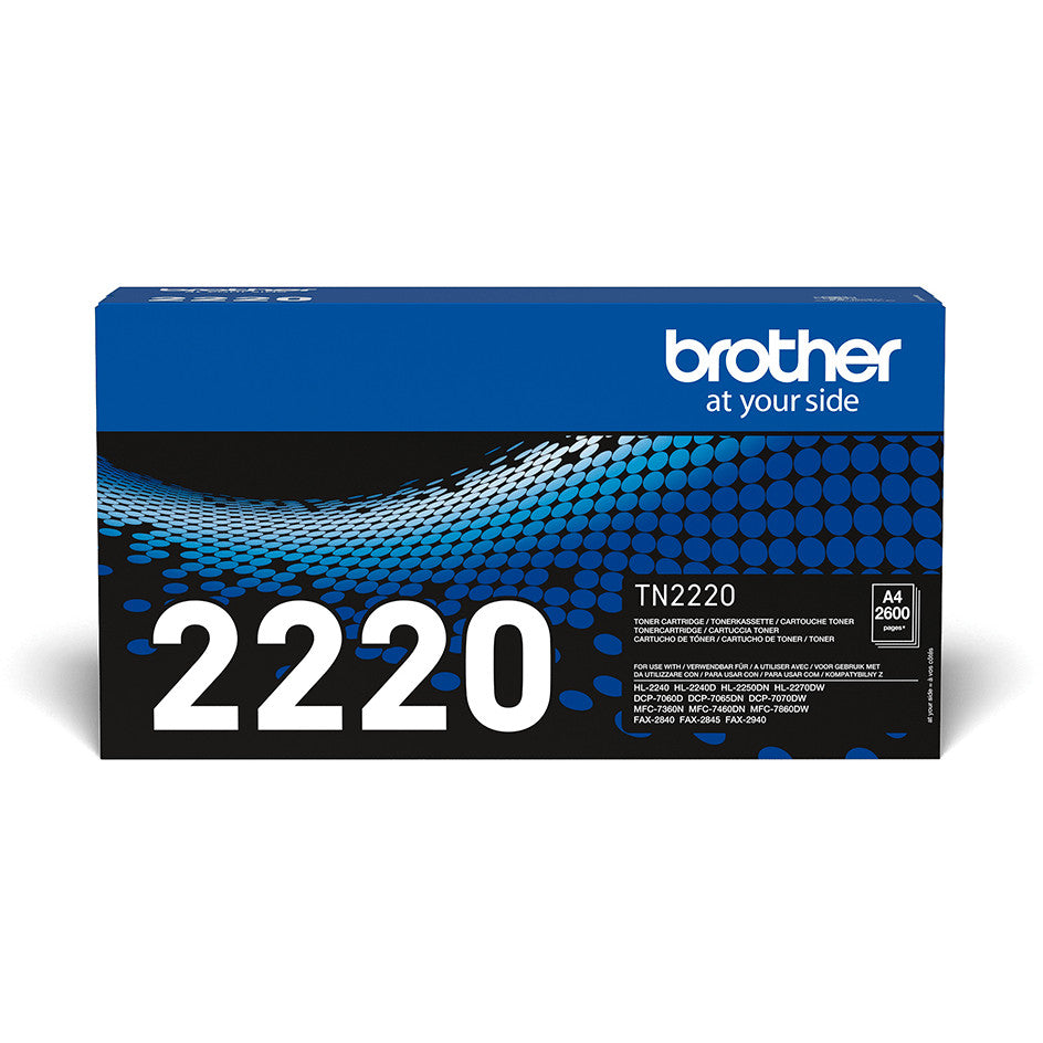 Brother TN-2220. 2600 stranica. Crni. 1 komad.