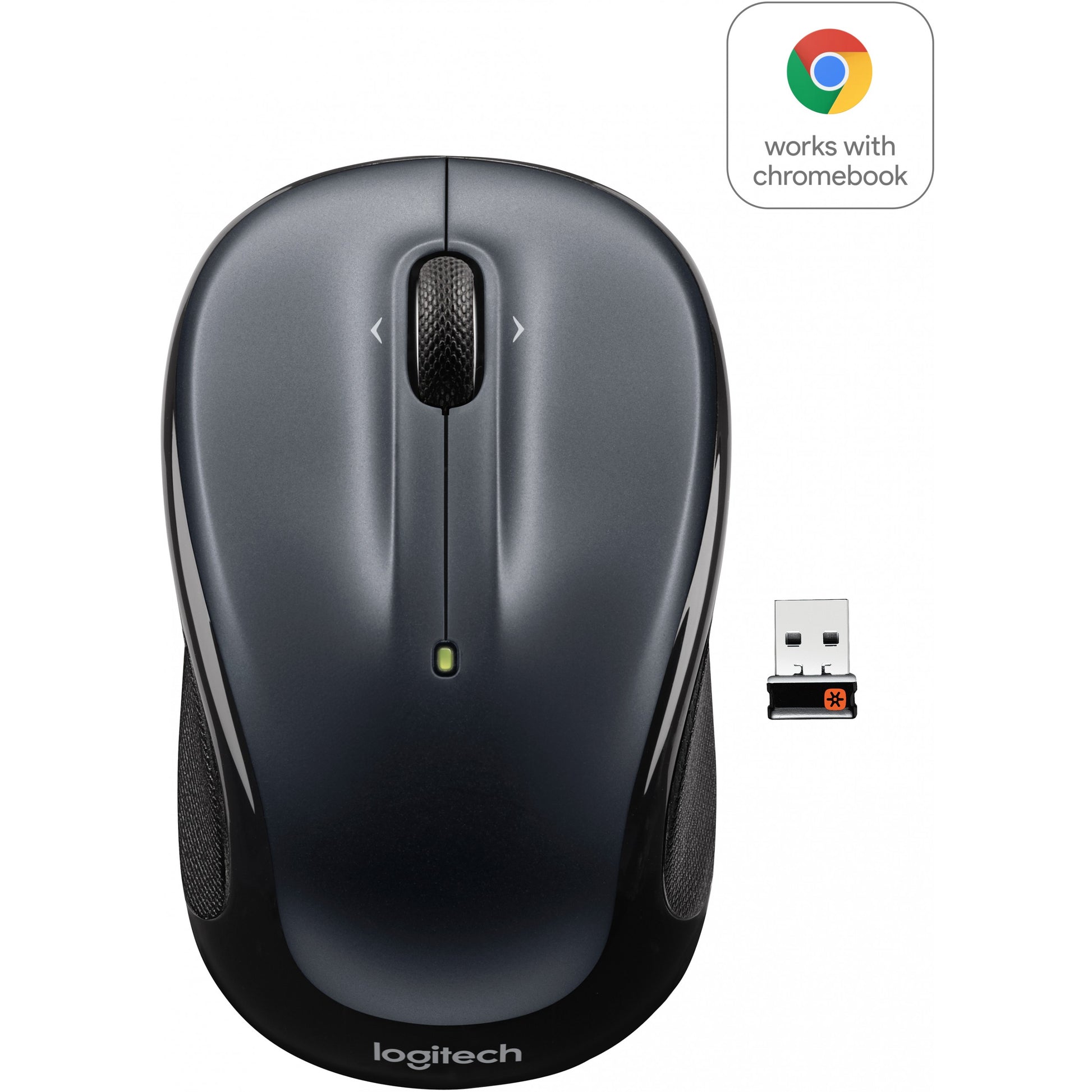 Logitech M325. Ambideksorski. Optički. RF bežični. 1000 DPI. Crni.