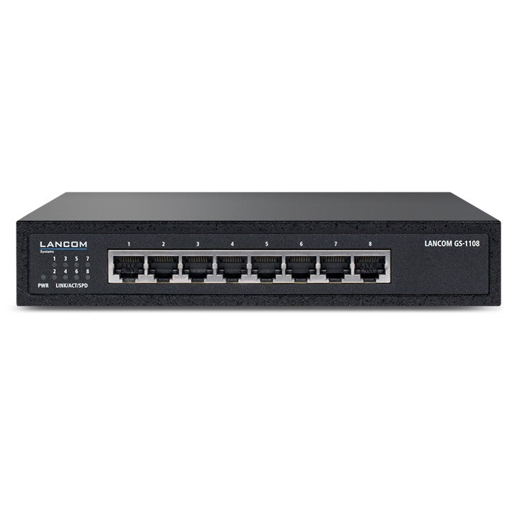 LANCOM GS-1108. Neupravljan. L2. Gigabit Ethernet (10/100/1000). Puni dupleks.