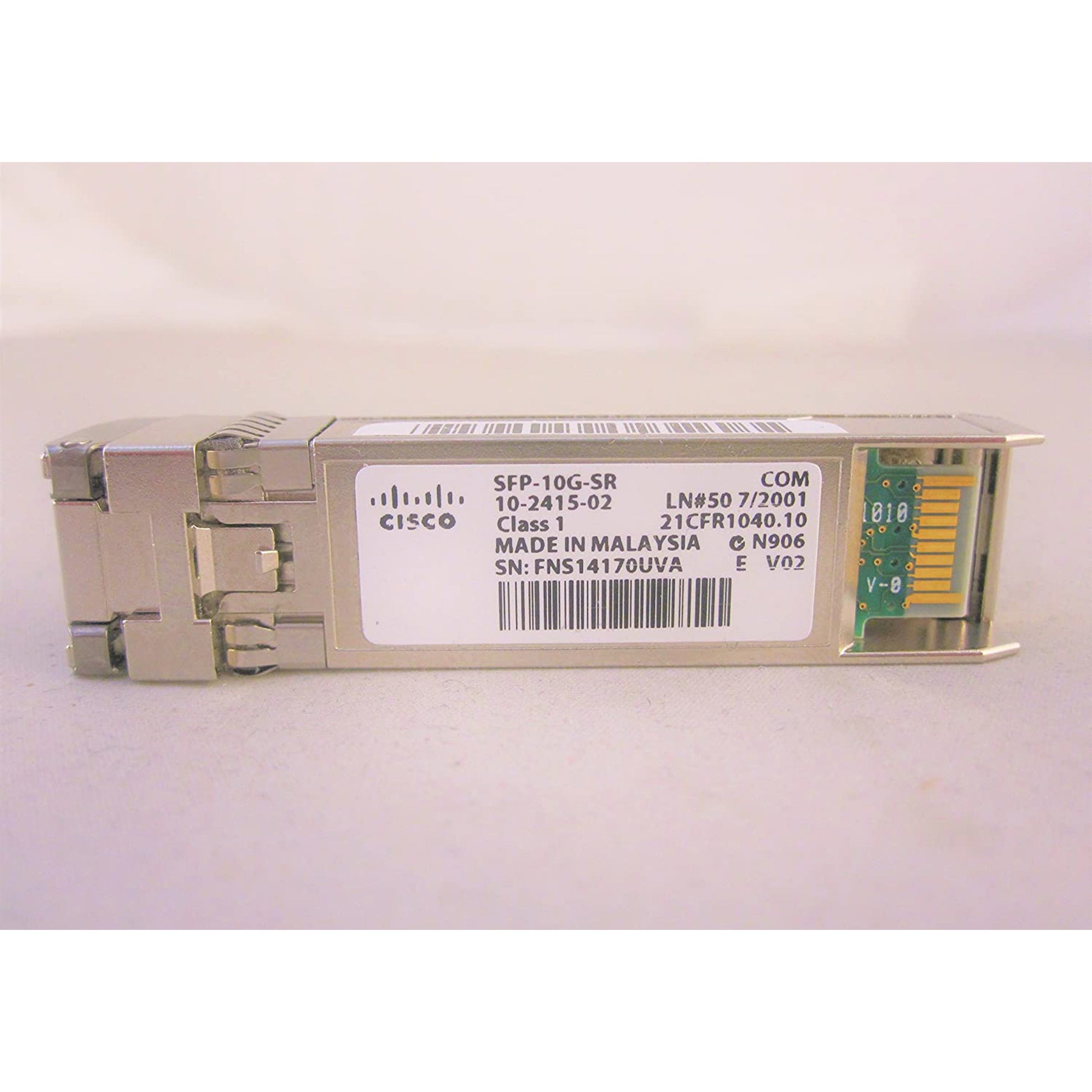 Cisco SFP-10G-SR=. 300 m. 850 nm. Žični. 13,4 mm. 56,5 mm. 8,5 mm