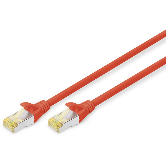 Digitus CAT 6A S/FTP patch kabel. 0,25 m. Cat6a. S/FTP (S-STP). RJ-45. RJ-45. Crveni