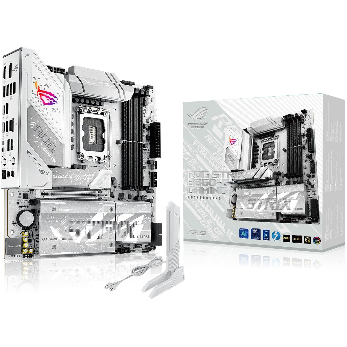 ASUS ROG STRIX B860-G GAMING WIFI. Intel. LGA 1851 (Socket V1). Intel Core Ultra (Serija 2). DDR5 SDRAM. 256GB. DIMM