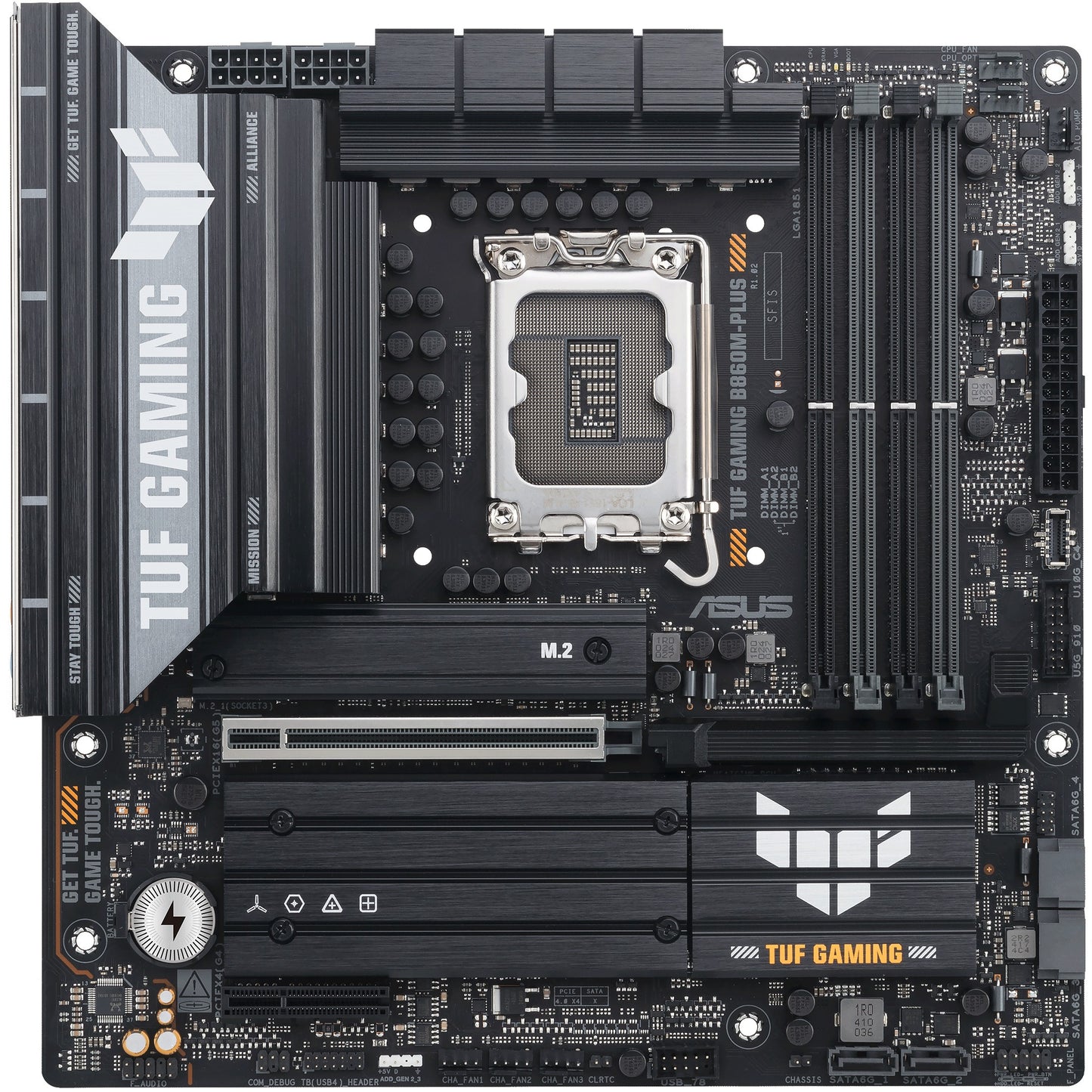 ASUS TUF GAMING B860M-PLUS. Intel. LGA 1851 (Socket V1). Intel Core Ultra (Serija 2). LGA 1851. DDR5 SDRAM. 256GB