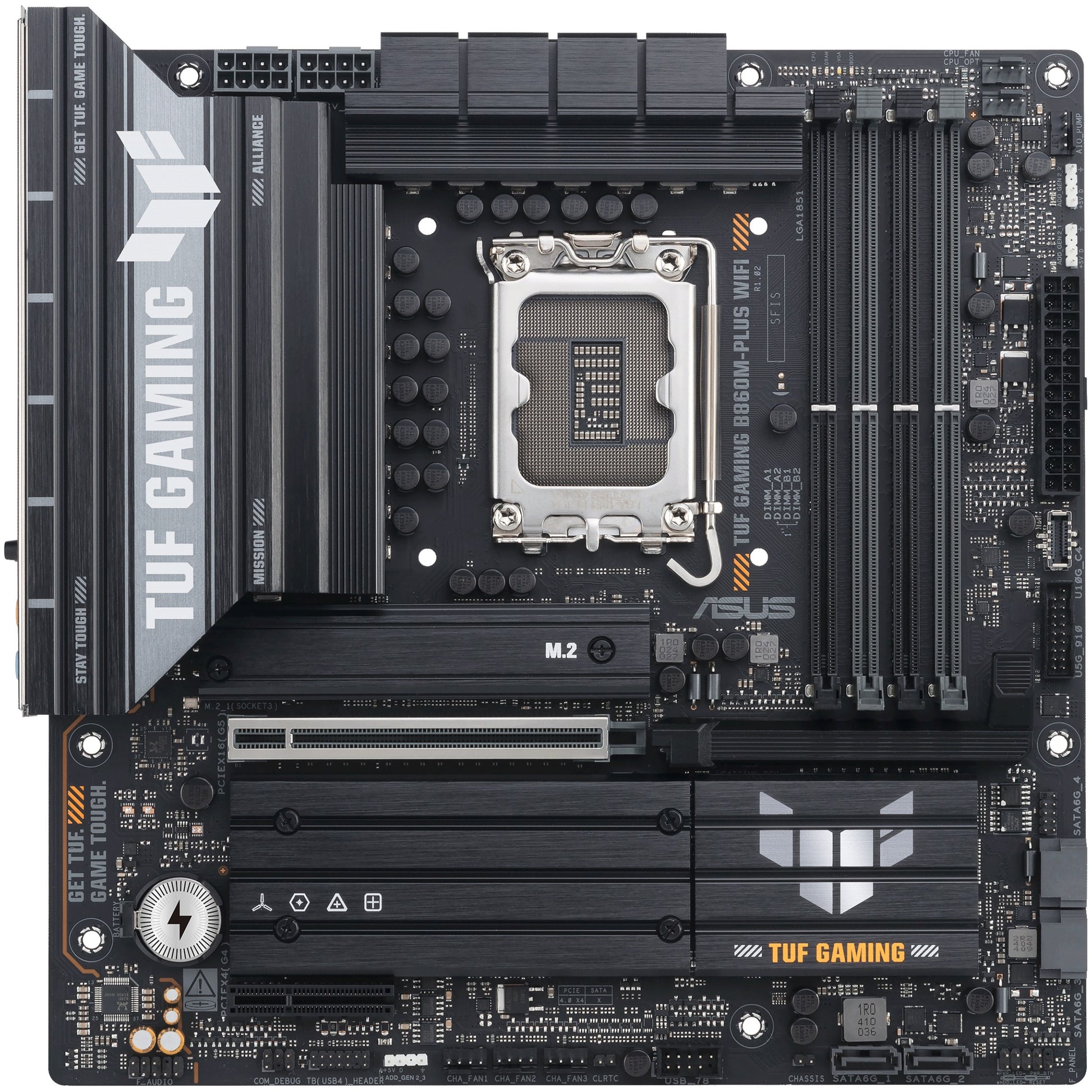 ASUS TUF GAMING B860M-PLUS WIFI. Intel. LGA 1851 (Socket V1). Intel Core Ultra (Serija 2). LGA 1851. DDR5 SDRAM. 256GB