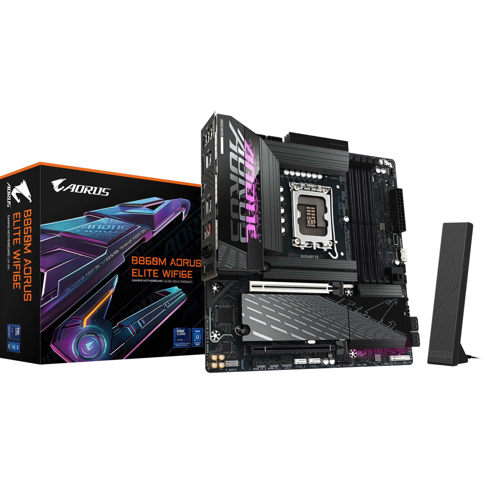 GIGABYTE B860M AORUS ELITE WIFI6E matična ploča - Intel Core Ultra procesori. 12+1+2+1 faze VRM. do 9200MHz DDR5. 1xPCIe 5.0 + 2xPCIe 4.0 M.2. 2.5GbE LAN. WIFI 6E. Thunderbolt. Intel. LGA 1851 (Socket V1). Intel Core Ultra (Serija 1). Intel Core Ultra (Serija 2). LGA 1851. DDR5 SDRAM. 256GB
